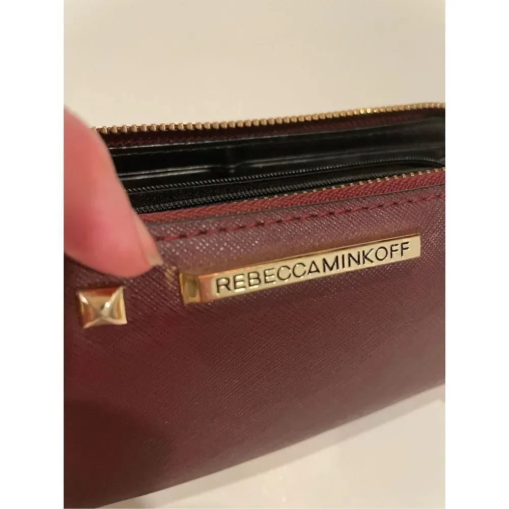 Rebecca Minkoff Continental Wallet Gold Rockstud Zip Around